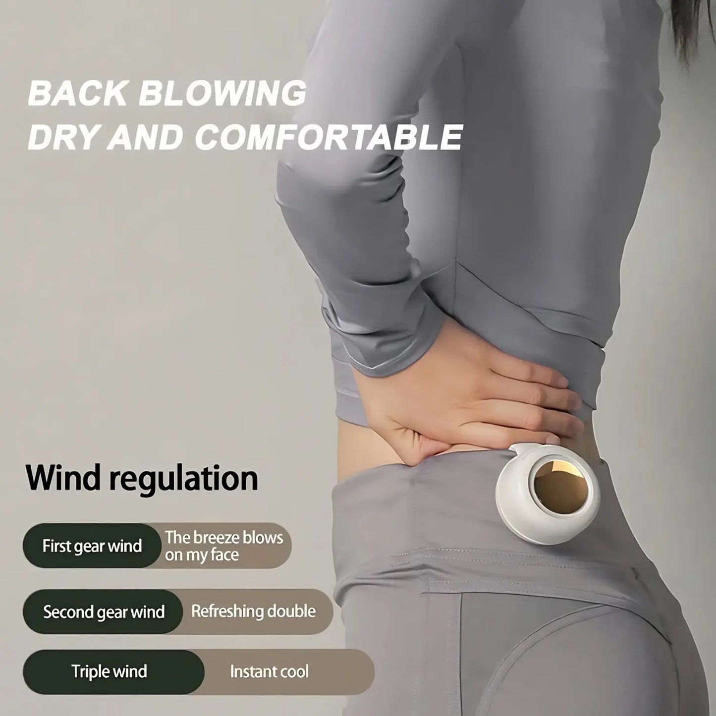 Portable Mini Bladeless Waist/Shirt Clip-On Fan | 3-Speed Silent Personal Fan for Outdoor, Sports & Summer Gifting
