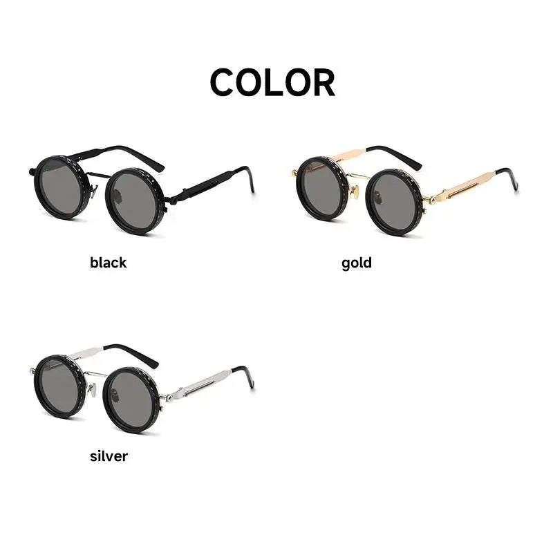 Retro Punk Round Polarized Sunglasses | UV400 Protection Shades