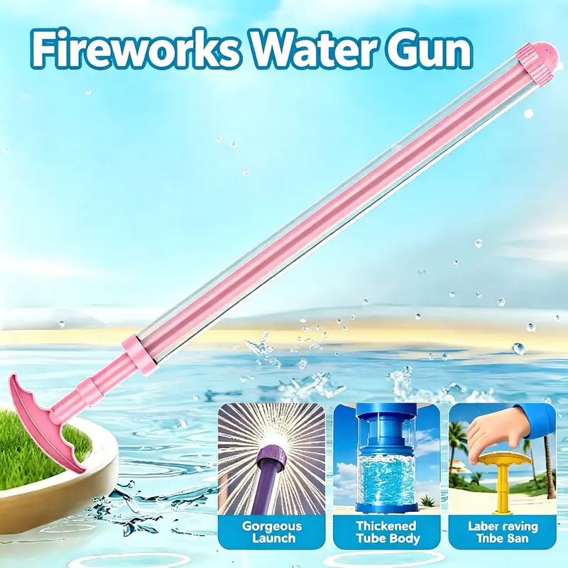 Pink Water Gun, Telescopic Water Gun, Summer Outdoor Pool and Beach Water Fight Party Toy