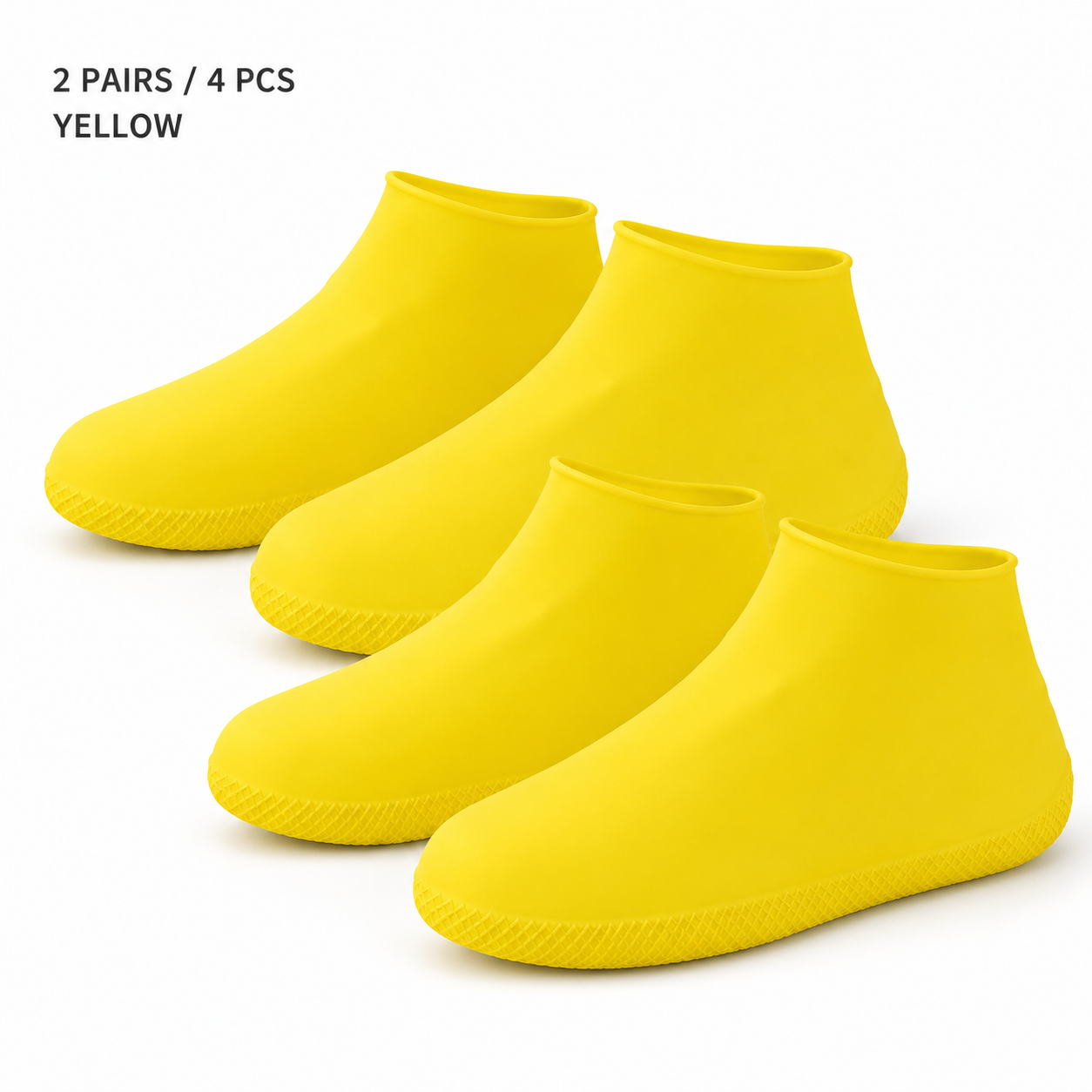 2-Pack Waterproof Anti-Slip Stretchy Shoe Covers (Thickened & Wear-Resistant for Rainy Days)