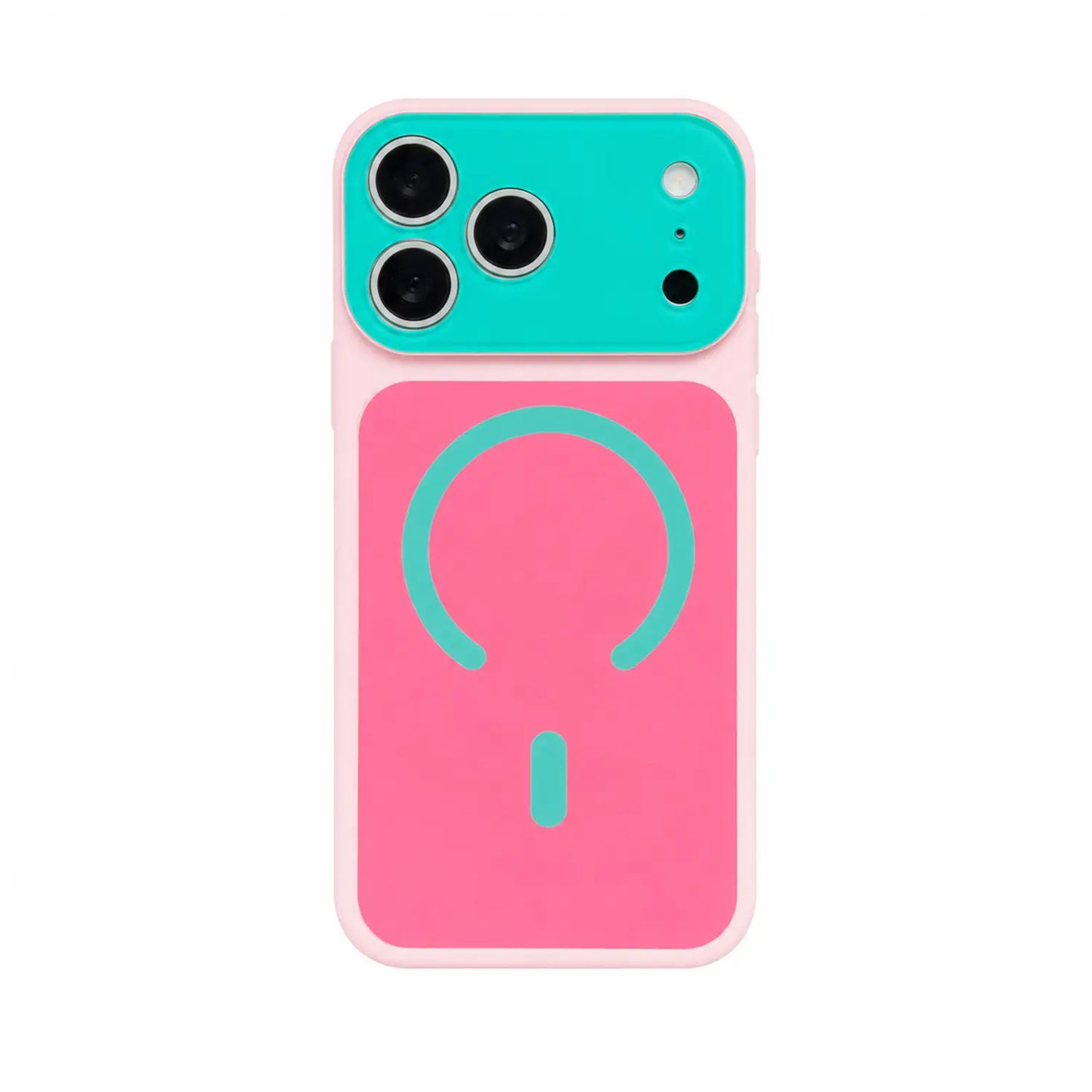 Dopamine Color Block MagSafe Case – Ultra-Slim Matte Hard PC Cover for iPhone 17 Pro Max