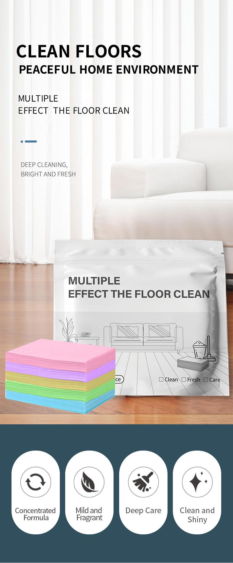 100 Piece Floor Cleaning Tablets Multi-Surface Cleaner for Hardwood Laminate Tile & RV Walls Antibacterial Deodorization Maintenance