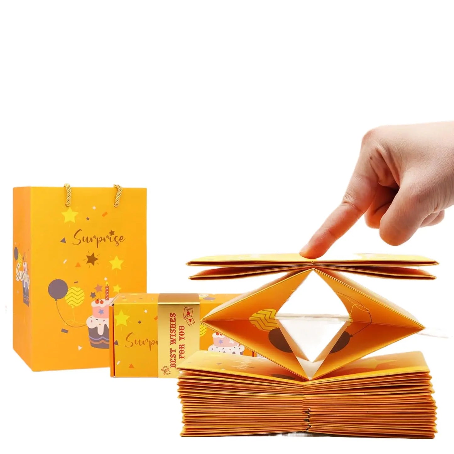 Surprise Pop-Up Gift Box, Creative Folding Bounce Red Envelope Box, Luxury Paper Explosion Gift Box for Birthday/Anniversary/Valentine's Day/Proposal
