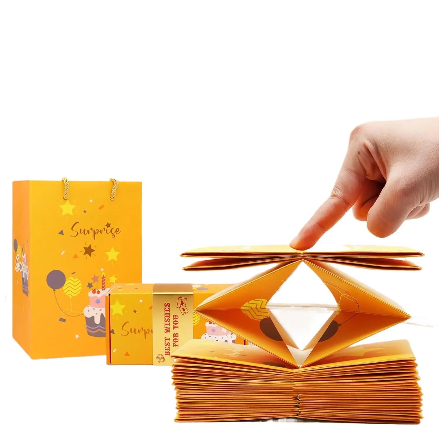 Surprise Pop-Up Gift Box, Creative Folding Bounce Red Envelope Box, Luxury Paper Explosion Gift Box for Birthday/Anniversary/Valentine's Day/Proposal