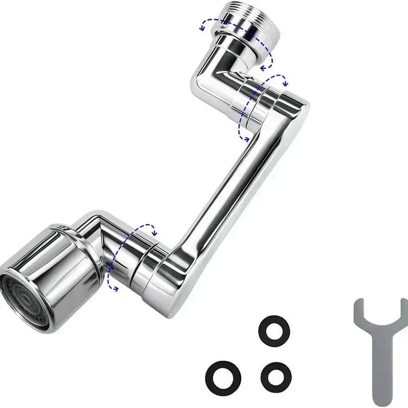1440° Swivel Faucet Extender – Adjustable Brass Aerator Attachment for Kitchen & Bathroom Sink