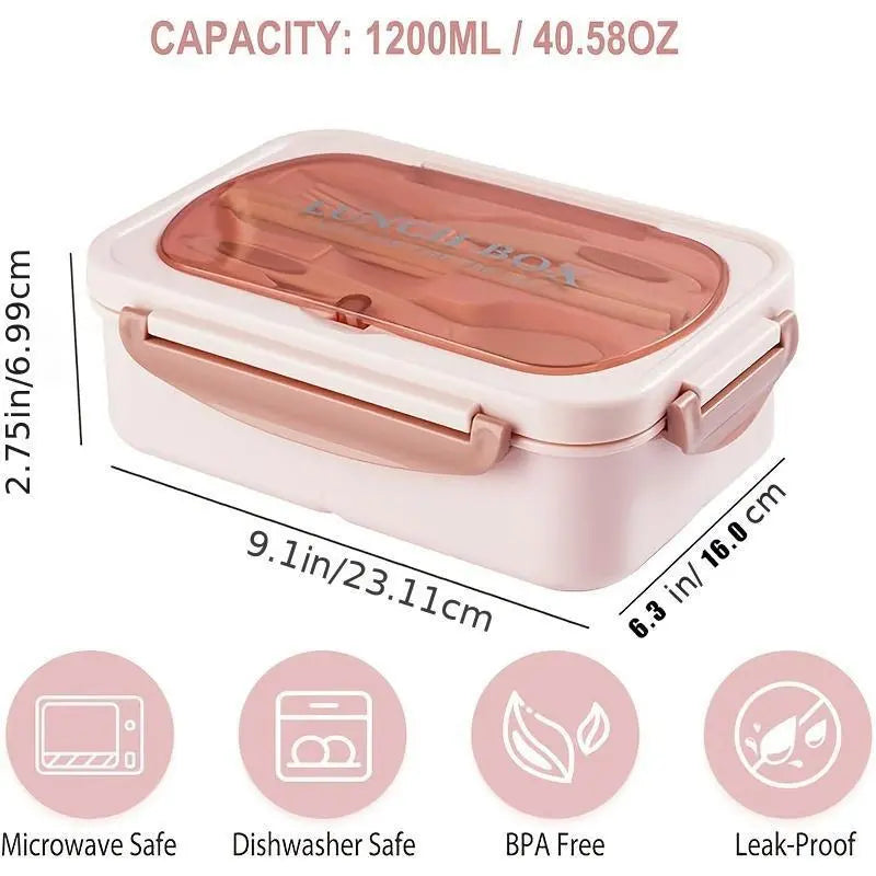 Buy A Lunch Box Get A Free Four-piece Set (Spoon, Fork, Knife, Chopsticks), A Must-have for Office Workers and Students. Tableware Tumbler