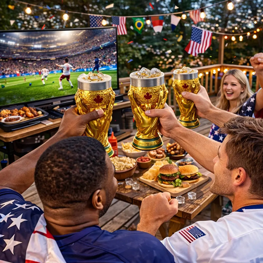2026 Summer Soccer Trophy Cup | USA-Canada-Mexico Fan Collectible & Decor, Sturdy Trophy Shape