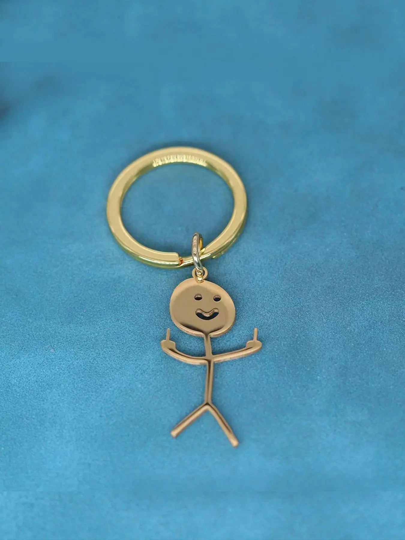 Cartoon Figure Shaped Keychain for Men & Women, Stainless Steel Keychain, Metal Key Chain, Cute Key Ring
