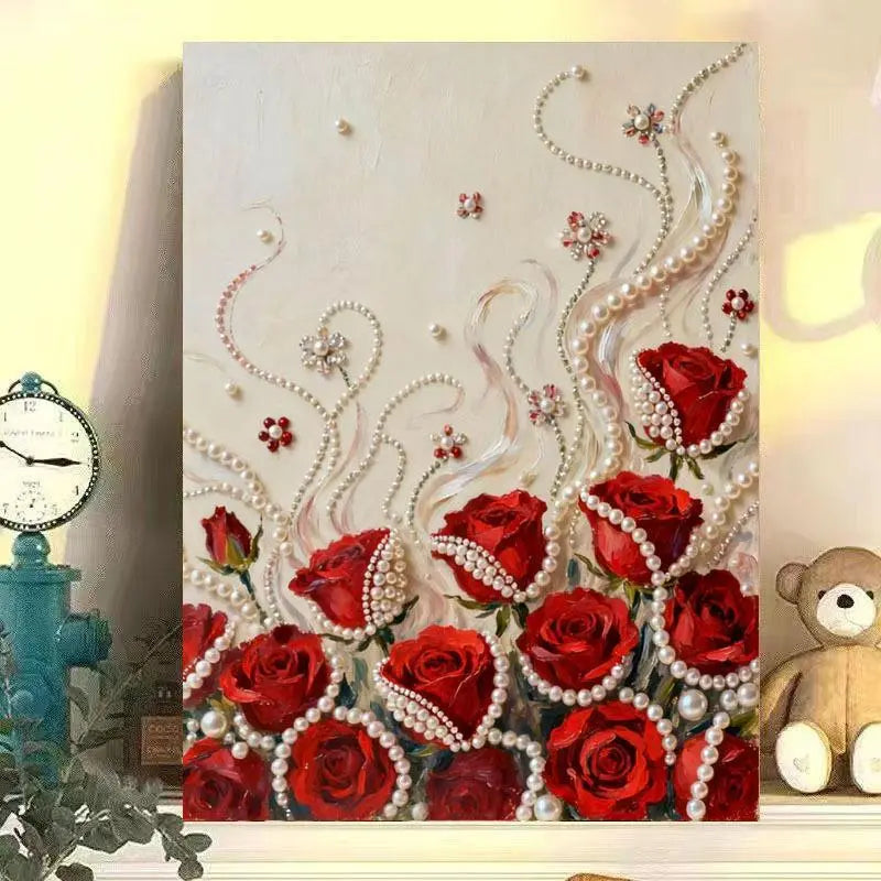 Fireworks Romantic Castle 5D Diamond Painting Kit – DIY Acrylic Round Bead Art Set