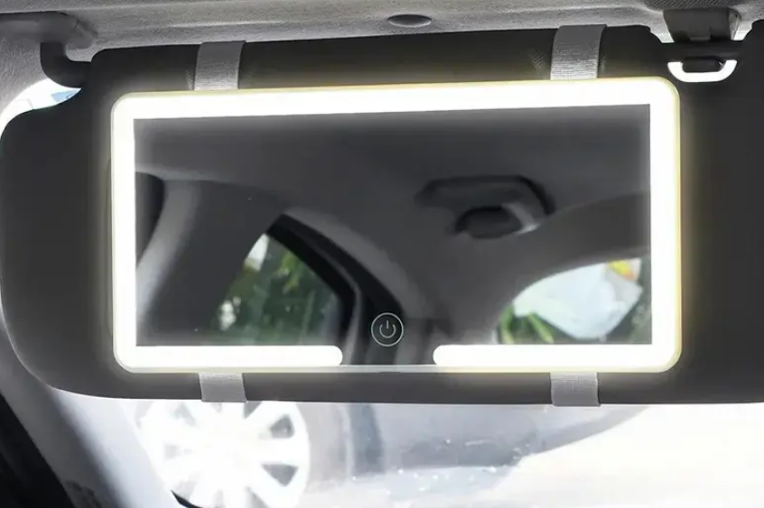 LED Car Sun Visor Mirror Led Light, Touch-Control Dimmable Rechargeable Car Interior Mirror, Auto Accessory