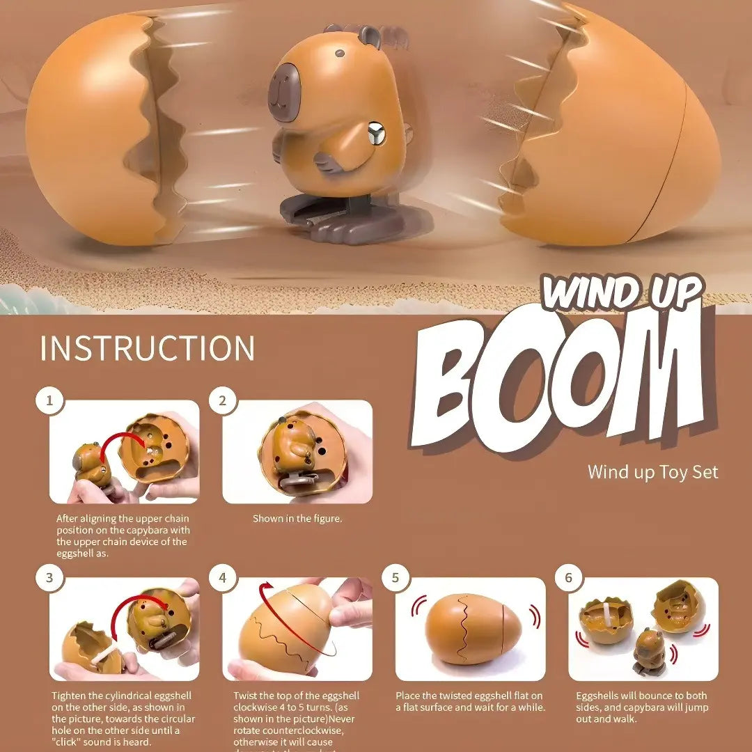 "The Great Hatch" Wind-Up Surprise Easter Eggs - Hilarious Hopping Dinosaur & Animal Party Favors