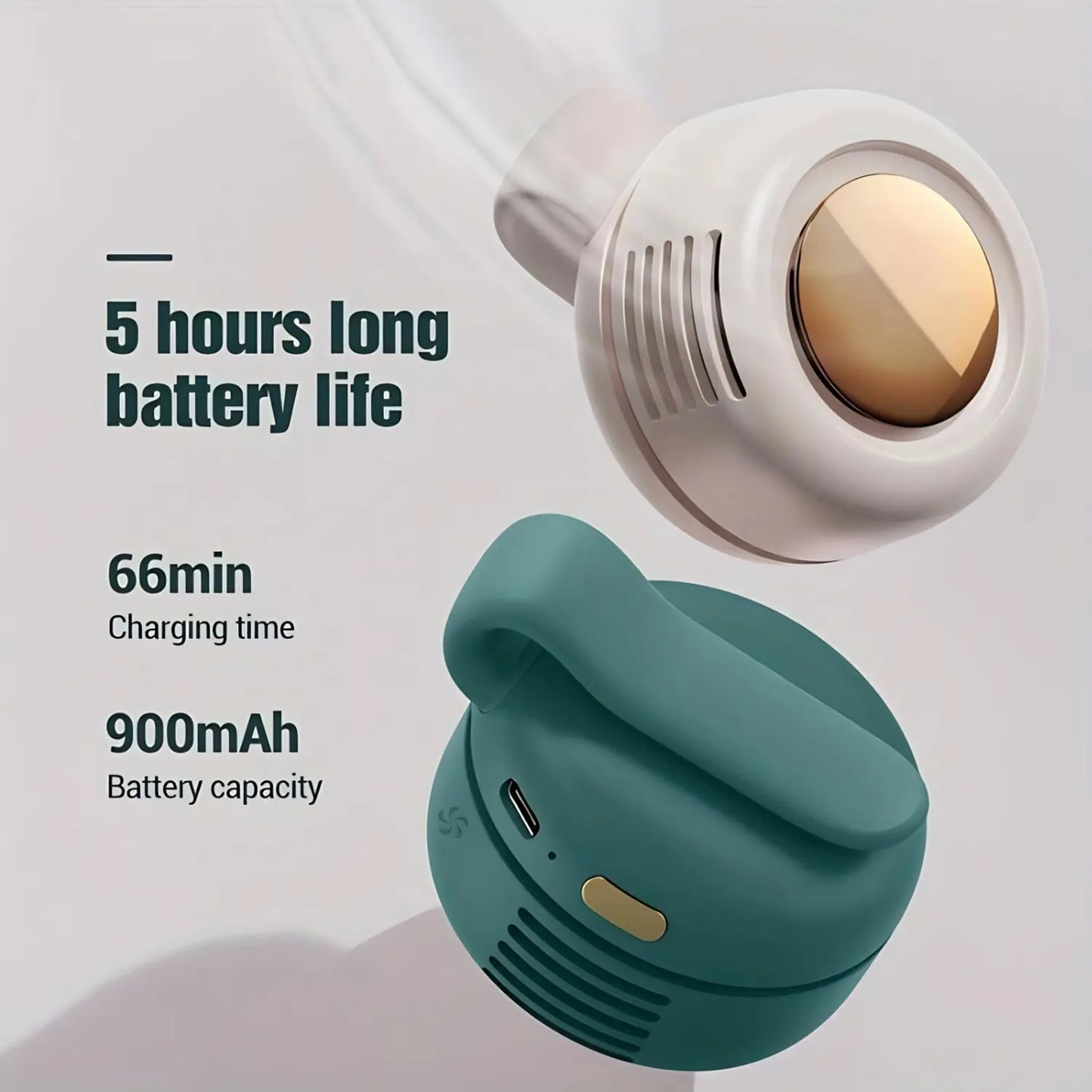 Portable Mini Bladeless Waist/Shirt Clip-On Fan | 3-Speed Silent Personal Fan for Outdoor, Sports & Summer Gifting