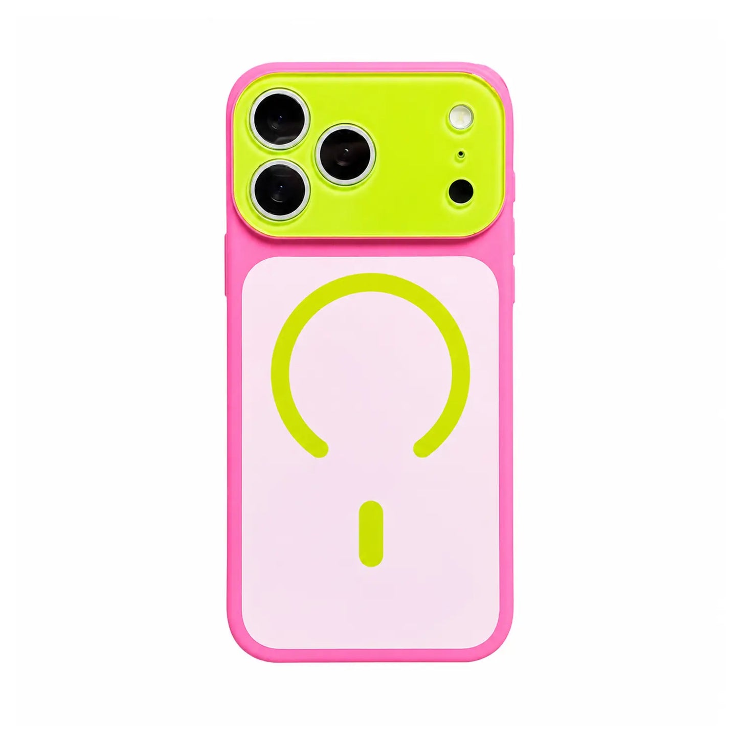 Dopamine Color Block MagSafe Case – Ultra-Slim Matte Hard PC Cover for iPhone 17 Pro Max