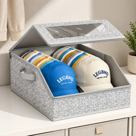 "Clear View" Premium Stackable Hat Storage Box