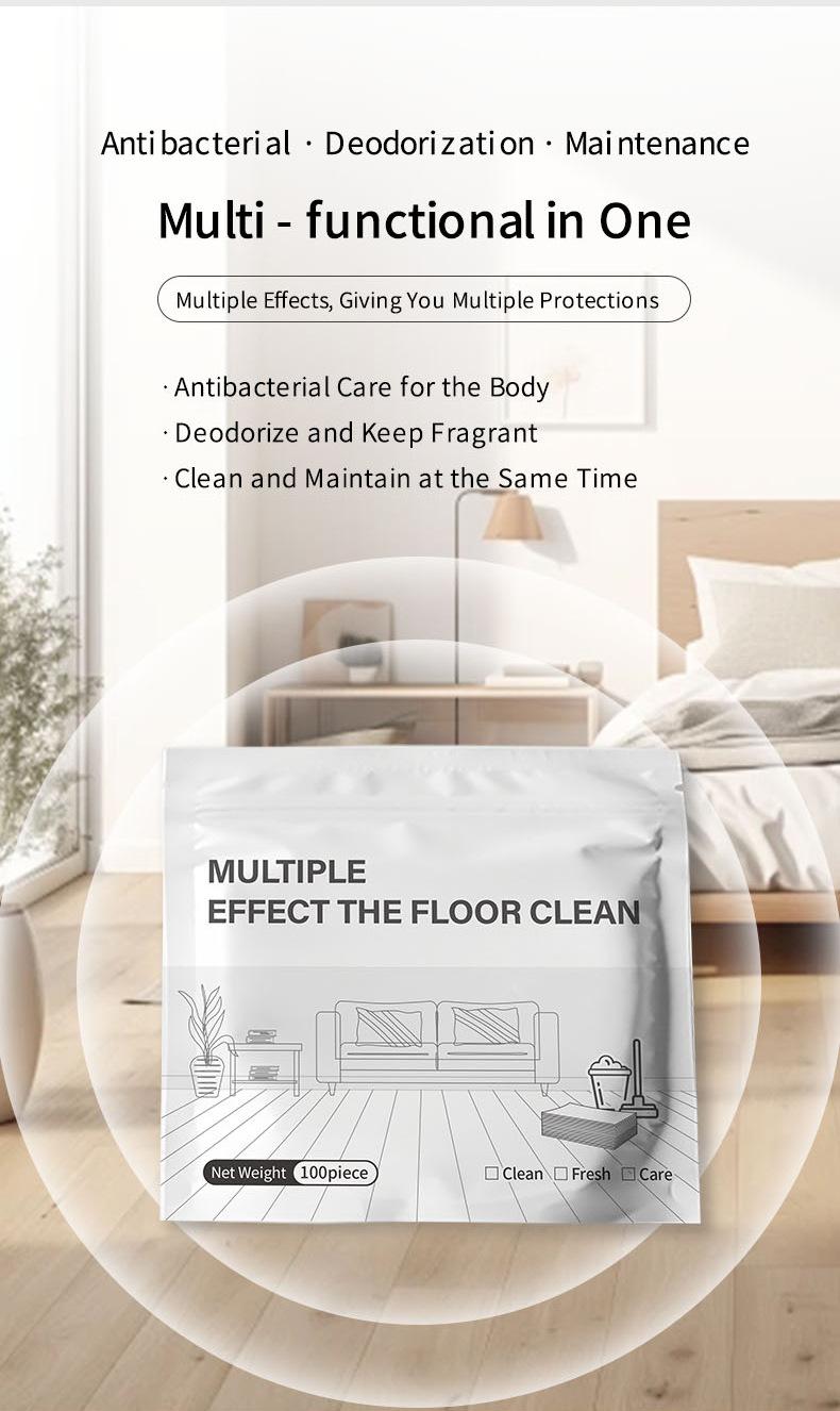 100 Piece Floor Cleaning Tablets Multi-Surface Cleaner for Hardwood Laminate Tile & RV Walls Antibacterial Deodorization Maintenance