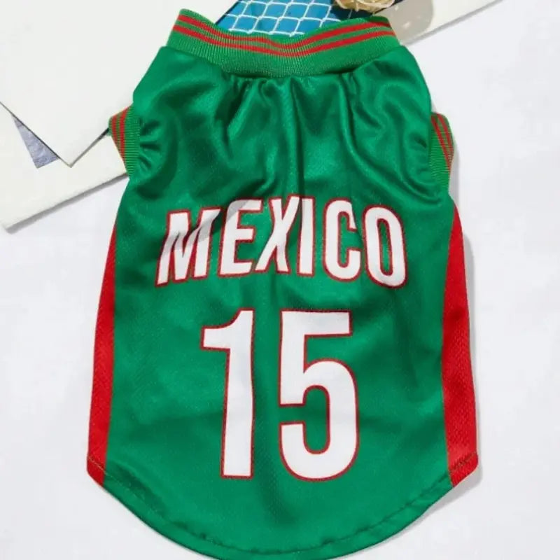 Mexico 15 Pet Soccer Jersey for Dogs and Cats