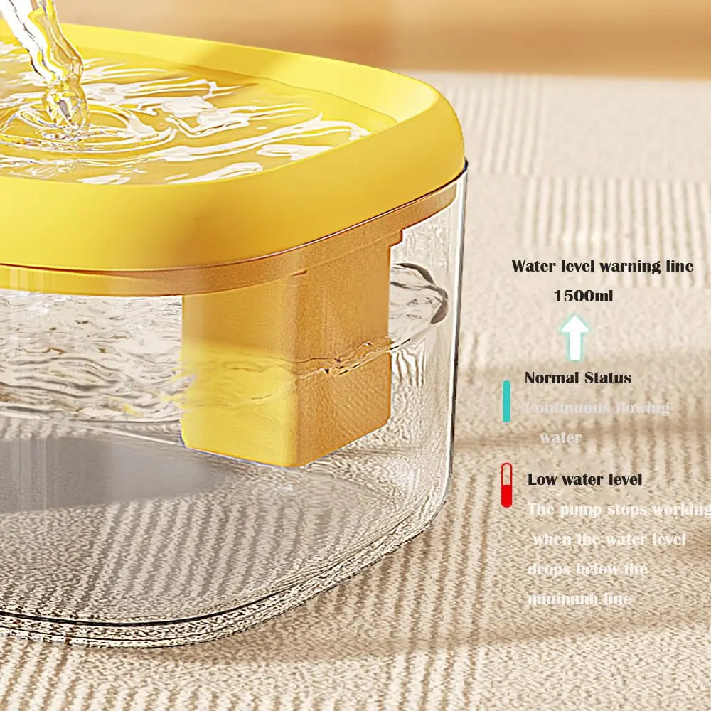 1.5L Automatic Cat Water Fountain – USB Filtered Fresh Water Dispenser for Pets