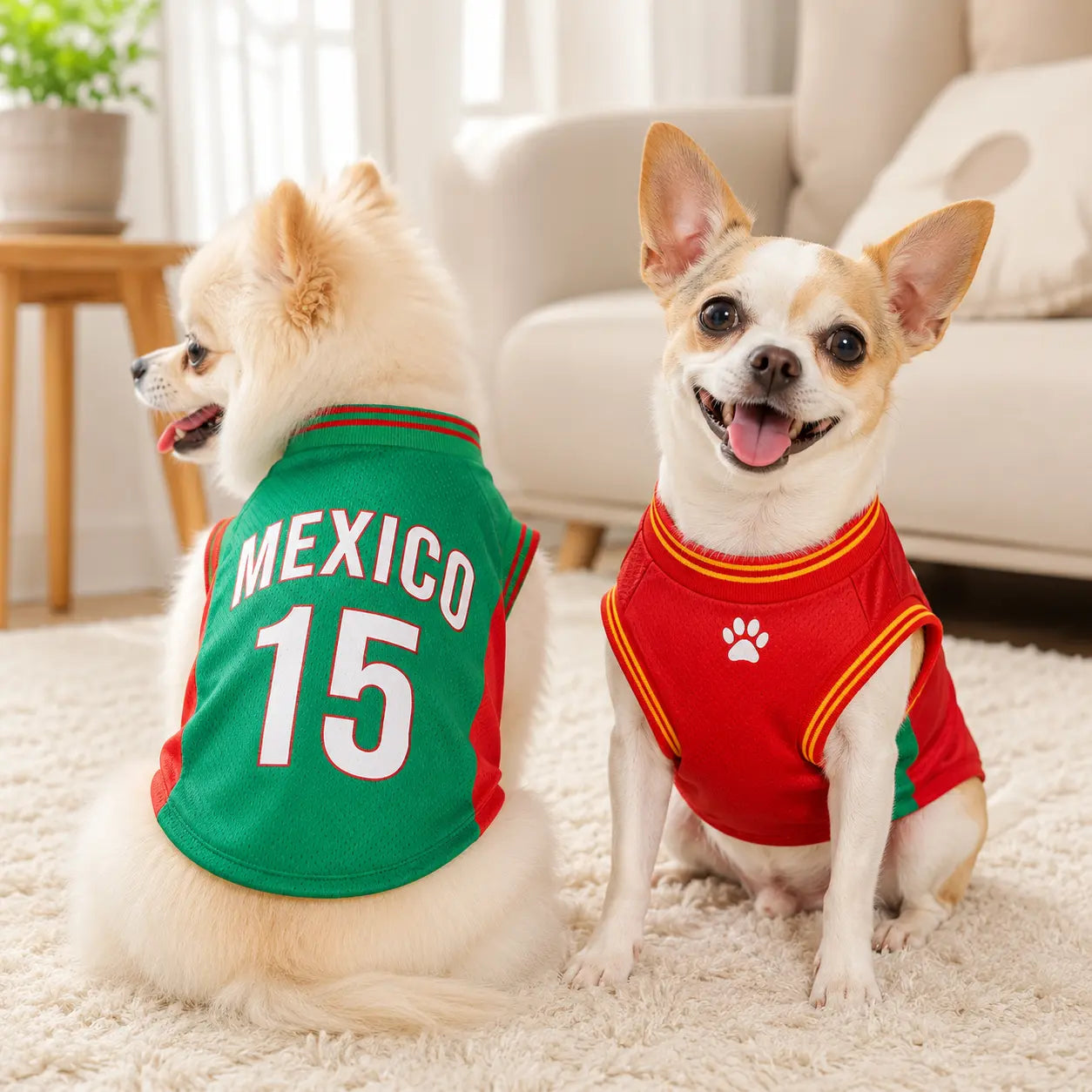 Mexico 15 Pet Soccer Jersey for Dogs and Cats