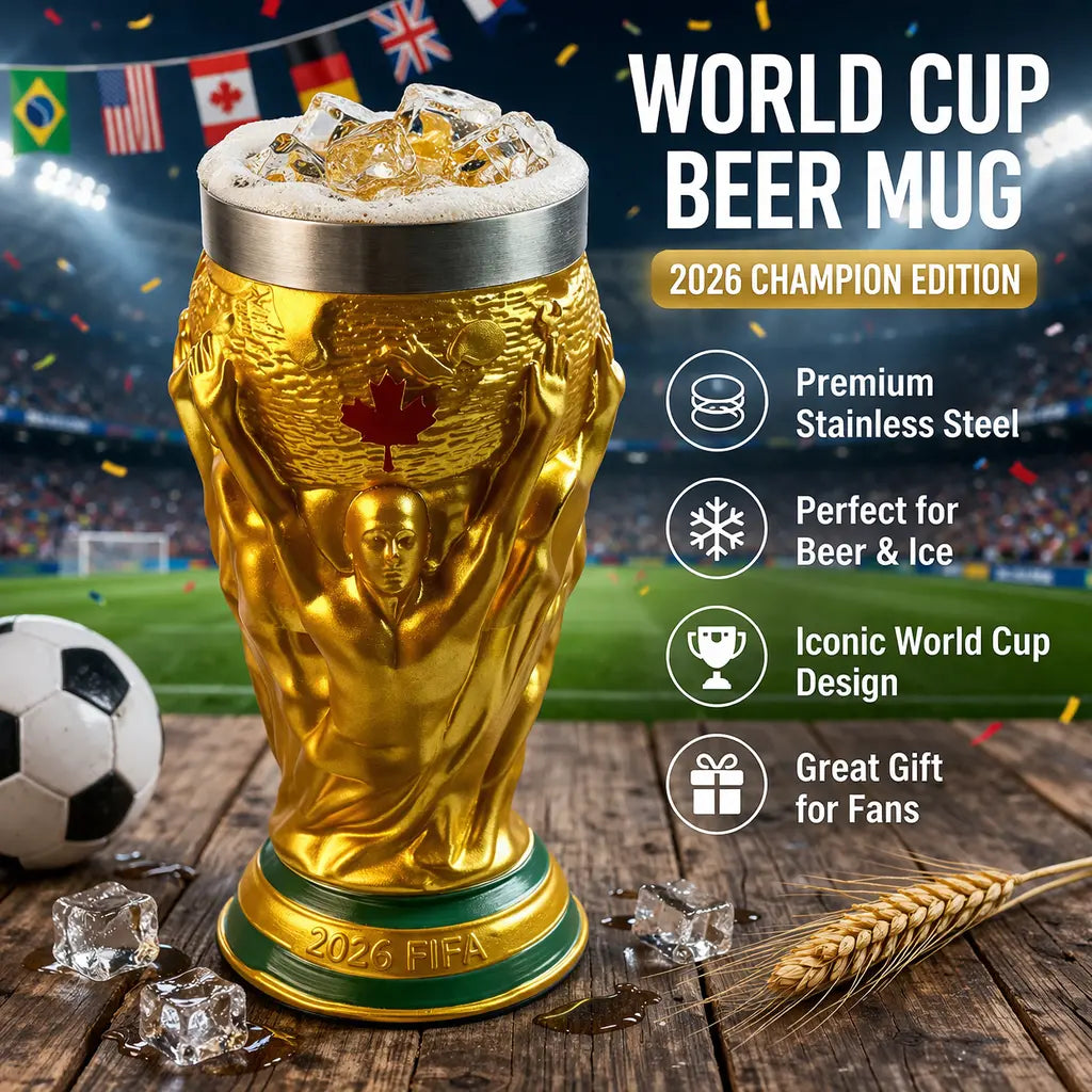 2026 Summer Soccer Trophy Cup | USA-Canada-Mexico Fan Collectible & Decor, Sturdy Trophy Shape