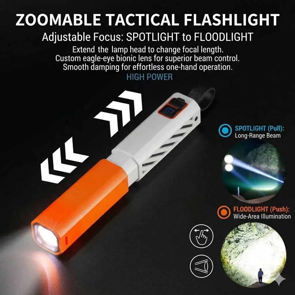 Rechargeable LED Flashlight – High Lumens Waterproof Tactical Torch