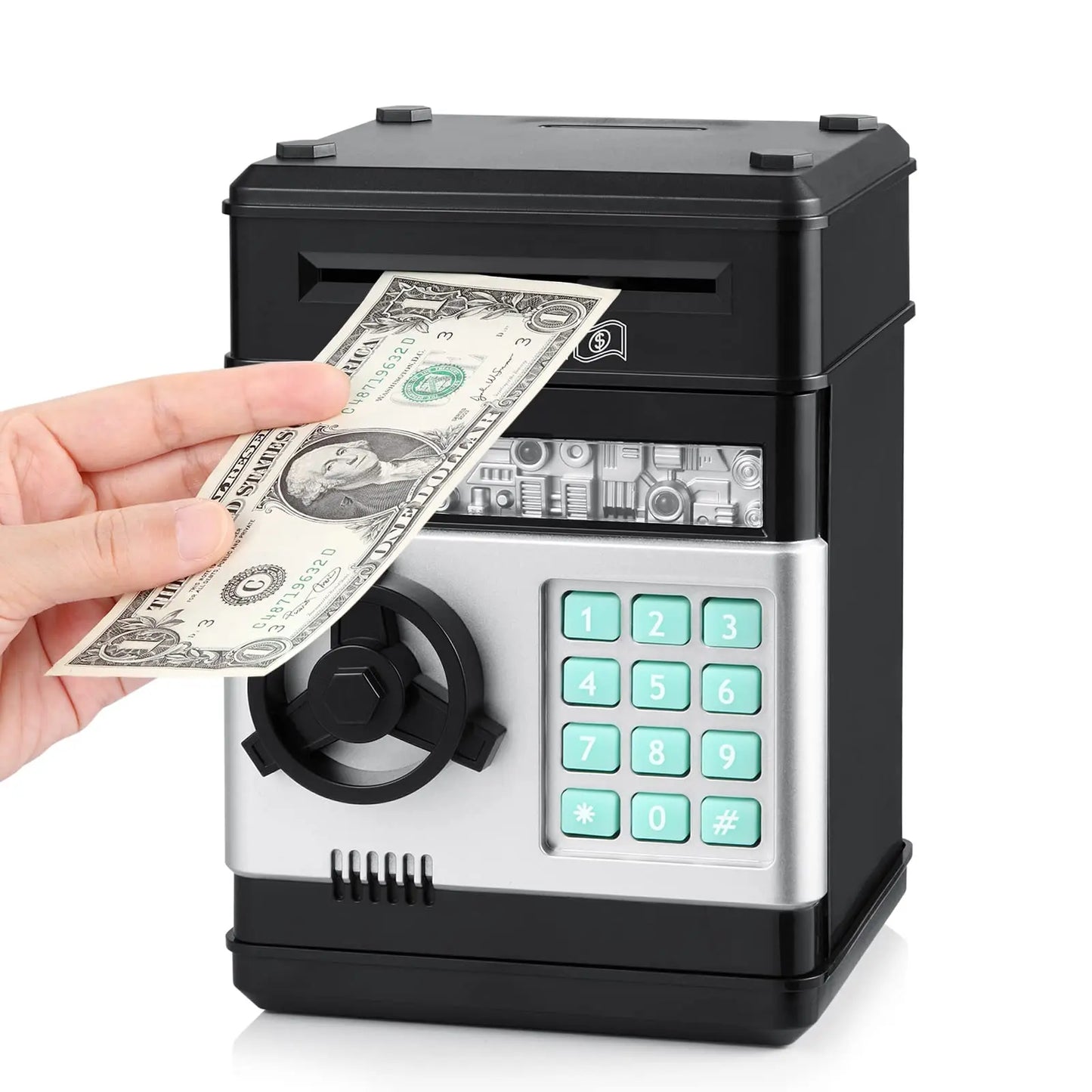 Large Capacity Electronic ATM Piggy Bank with Password & Auto Scroll