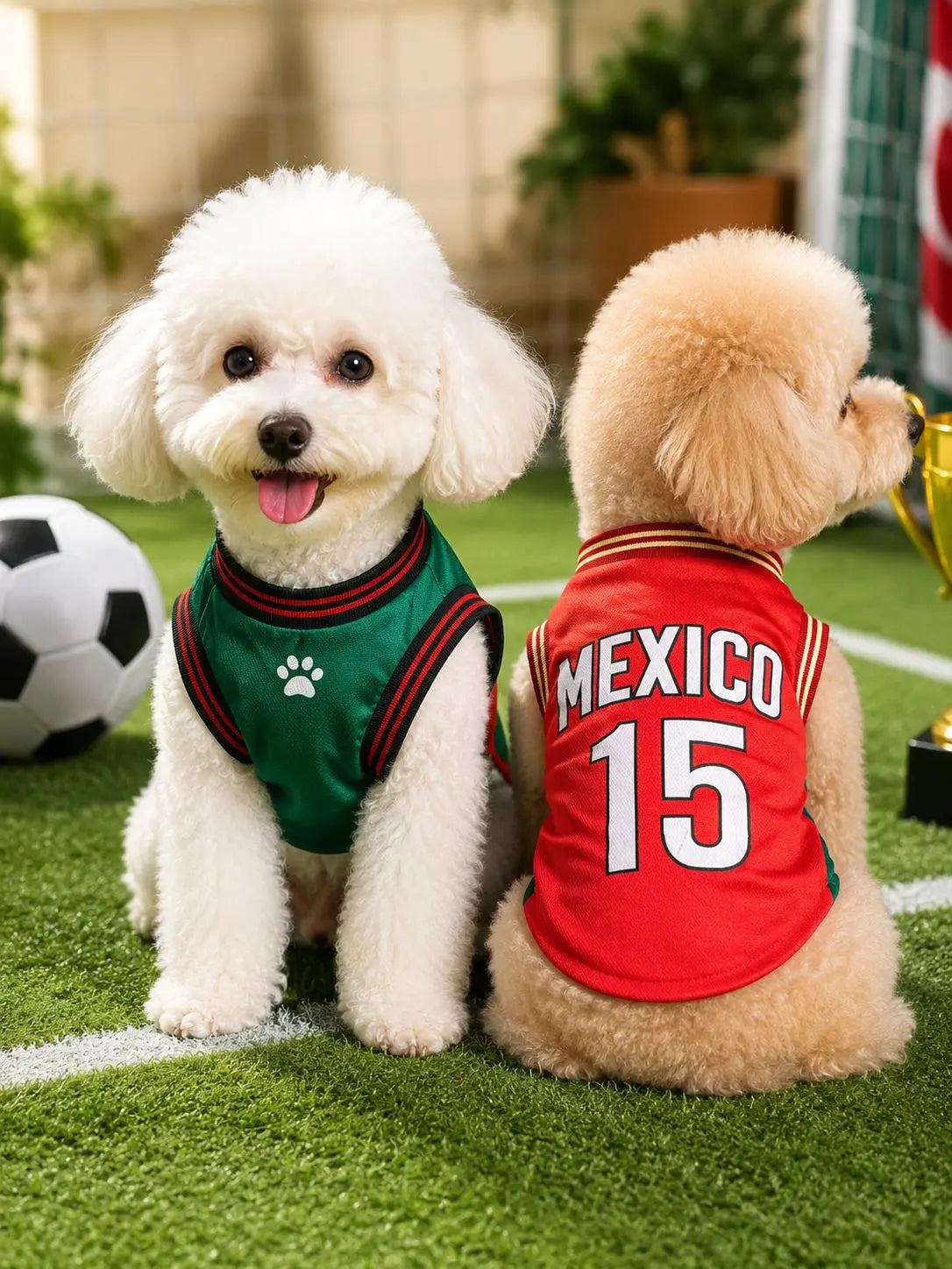 Mexico 15 Pet Soccer Jersey for Dogs and Cats