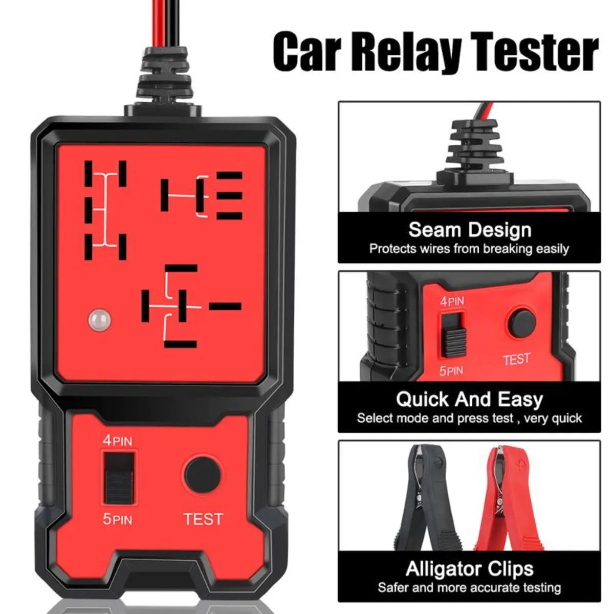 Automotive Relay Tester Tool for summer, 12V/24V Car Relay Tester, Automotive Relay Tester Tool 2026, Code Readers and Scan Tools, Diagnostic, Test and Measurement Tools, gift for men, father's day gift