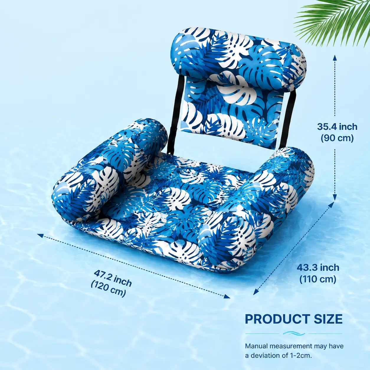 1/2 Pcs Inflatable Pool Float Lounge Chairs – Heavy Duty Adult Blow-Up Water Noodles