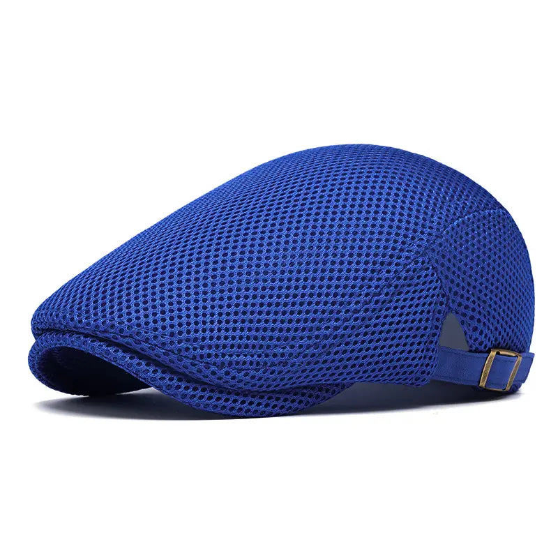 Men's Breathable Mesh Summer Flat Cap / Newsboy Hat (Adjustable)