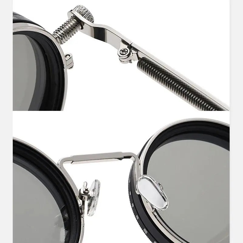 Retro Punk Round Polarized Sunglasses | UV400 Protection Shades