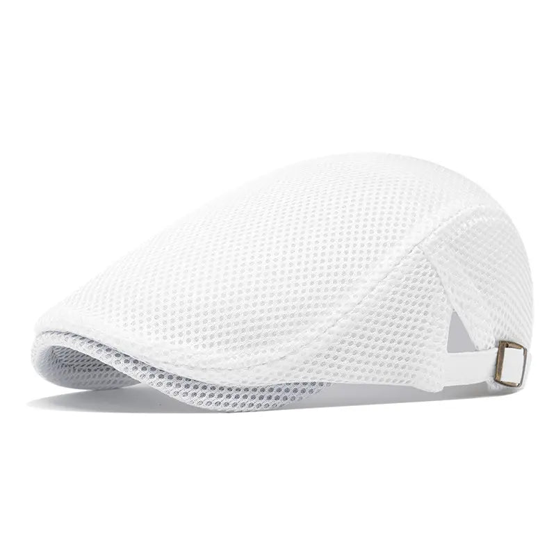 Men's Breathable Mesh Summer Flat Cap / Newsboy Hat (Adjustable)