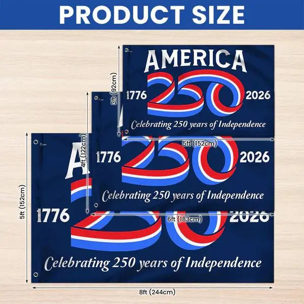 250th Anniversary Flag of the United States – 3x5 Ft Commemorative 1776-2026 Patriotic USA Freedom Banner