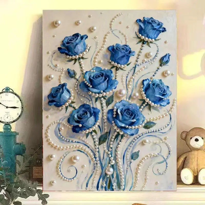 Fireworks Romantic Castle 5D Diamond Painting Kit – DIY Acrylic Round Bead Art Set