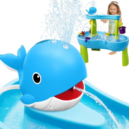 Rechargeable Whale Water Table Pump with Sprinkler - 3.5-Hour Runtime Summer Sensory Toy (Blue/Purple, Pump Only)
