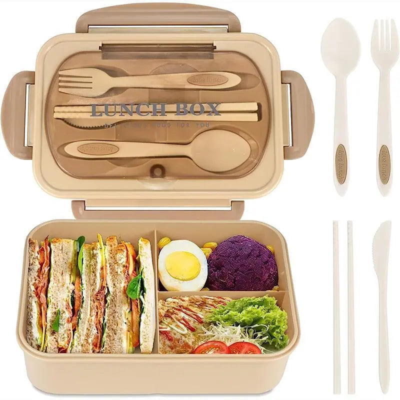Buy A Lunch Box Get A Free Four-piece Set (Spoon, Fork, Knife, Chopsticks), A Must-have for Office Workers and Students. Tableware Tumbler