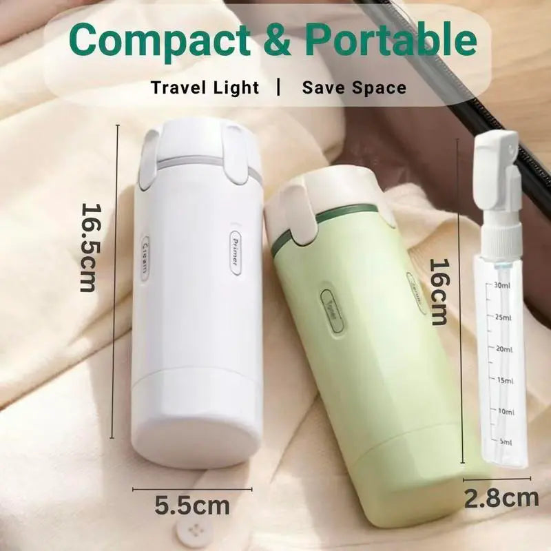 4-in-1 Travel Dispenser Bottle, Leak-Proof Refillable Silicone Squeeze Container with Lock, Compact and Lightweight Toiletry Organizer, Easy to Carry, Ideal for Business Trips, Vacations, and Frequent Travelers