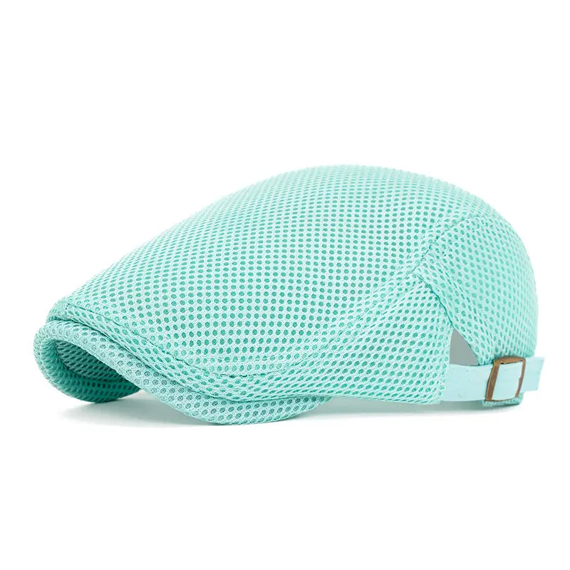 BIGWIG Men's Breathable Mesh Summer  – Adjustable Flat Cap, Newsboy Cap, Beret, Ivy Cap, Irish Driver Cap, and Fishing  Vintage Large Capacity Style Messenger Bag Playing Card Fedora Hat