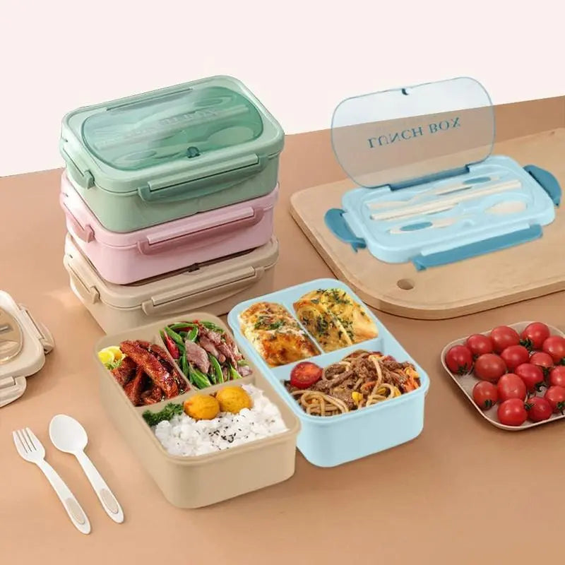 Buy A Lunch Box Get A Free Four-piece Set (Spoon, Fork, Knife, Chopsticks), A Must-have for Office Workers and Students. Tableware Tumbler