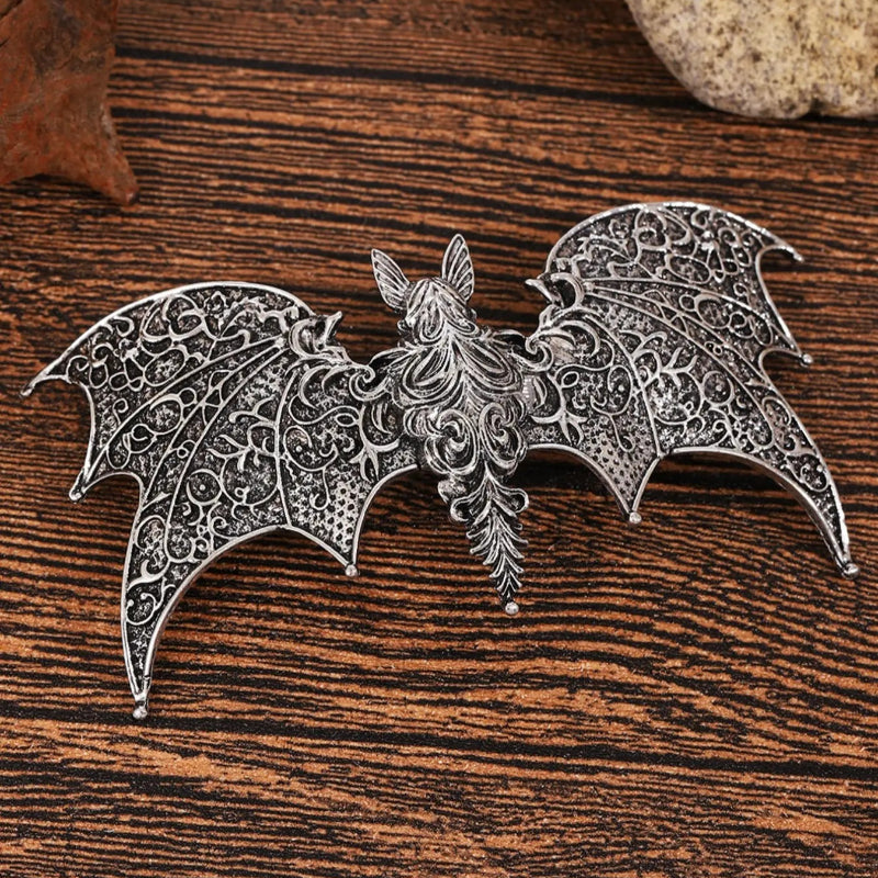 Gothic Bat Hair Claw Clip – Vintage Wing Hair Accessory