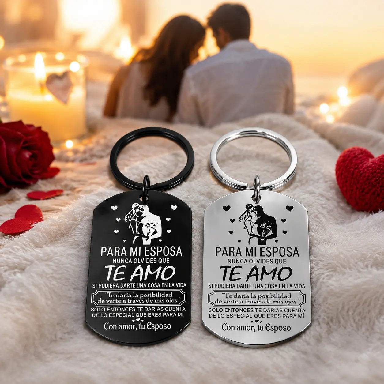 To My Wife Forever Love Keychain, Stainless Steel Keyring,Romantic Husband Gift for Wife, Stainless Steel Love Keepsake Keychain, Anniversary Birthday Gift for Her