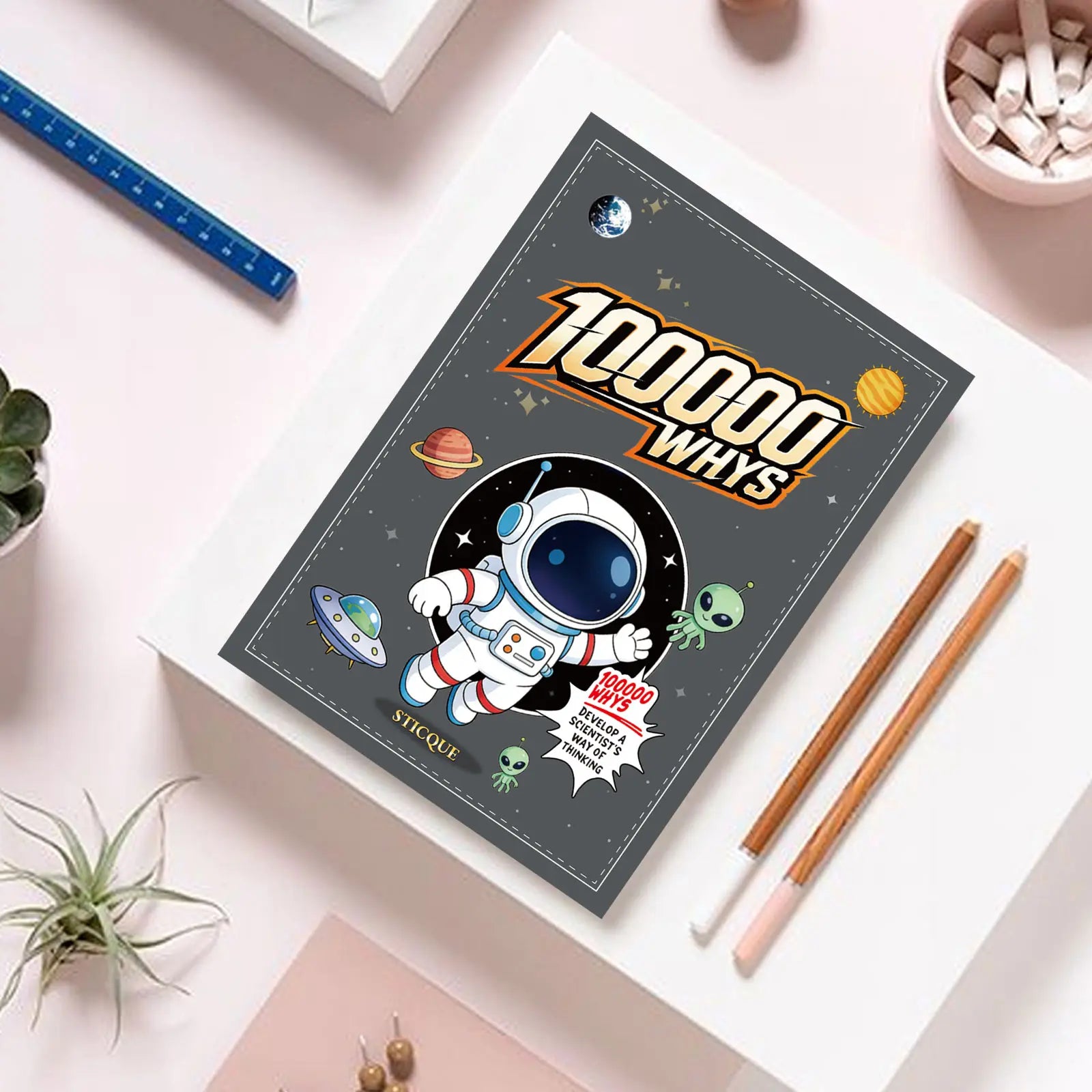 【STICQUE】Children's encyclopedia 【Why 100,000?】 Extracurricular reading for primary school students NoteBooks