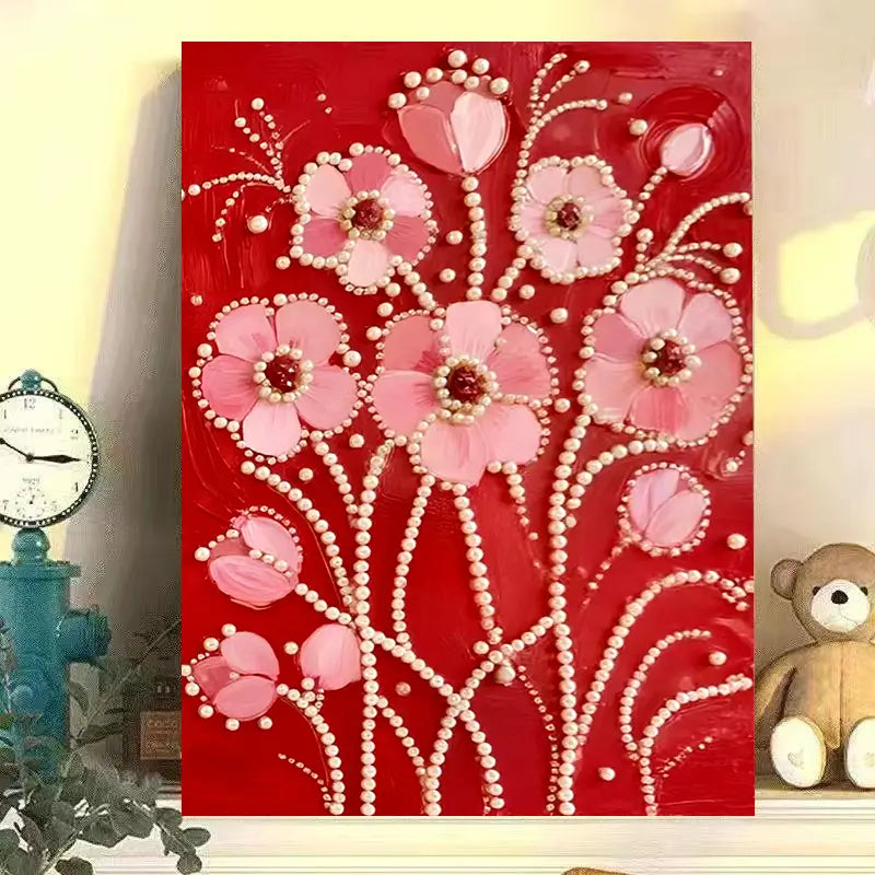 Fireworks Romantic Castle 5D Diamond Painting Kit – DIY Acrylic Round Bead Art Set