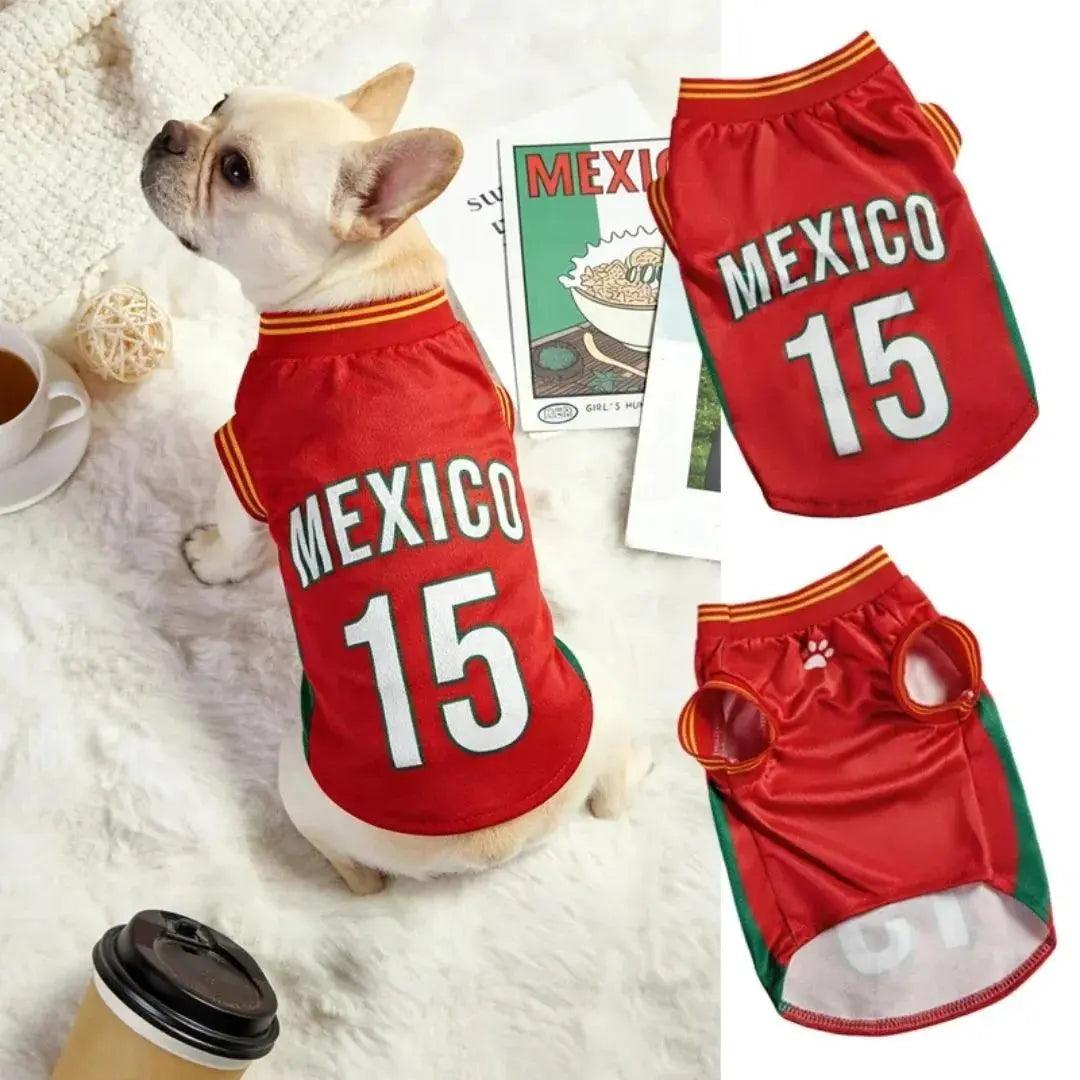 Mexico 15 Pet Soccer Jersey for Dogs and Cats