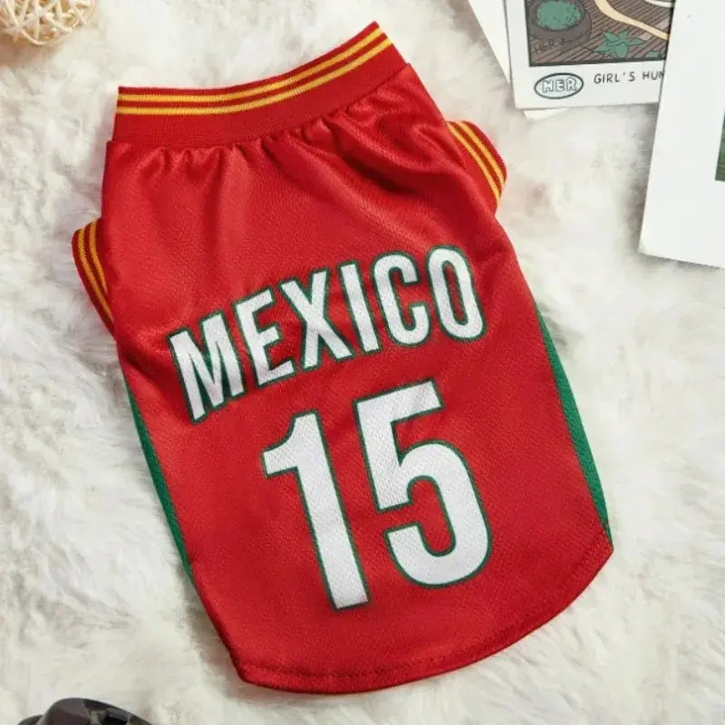 Mexico 15 Pet Soccer Jersey for Dogs and Cats