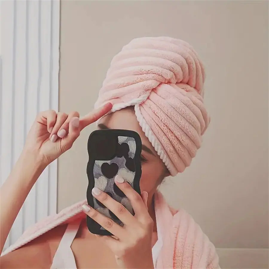 3 Pack Microfiber Hair Towels – Quick Dry Super Absorbent Hair Wraps