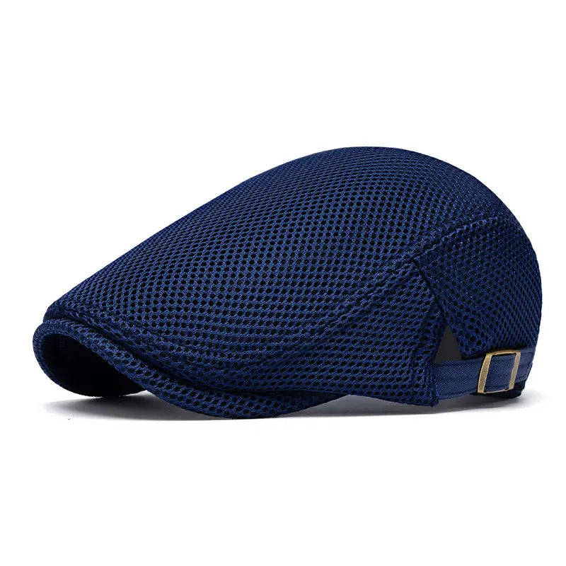 Men's Breathable Mesh Summer Flat Cap / Newsboy Hat (Adjustable)
