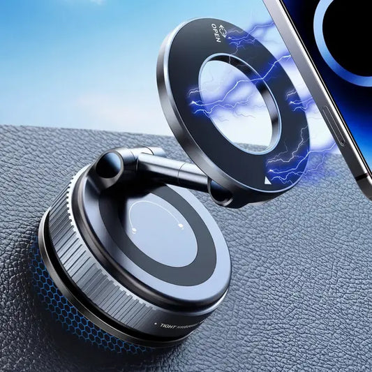 Universal Magnetic Phone Mount: Vacuum Suction & Foldable Design