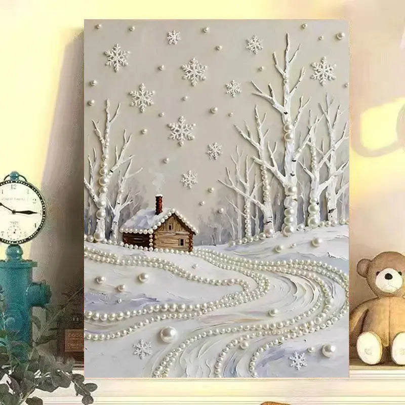 Fireworks Romantic Castle 5D Diamond Painting Kit – DIY Acrylic Round Bead Art Set