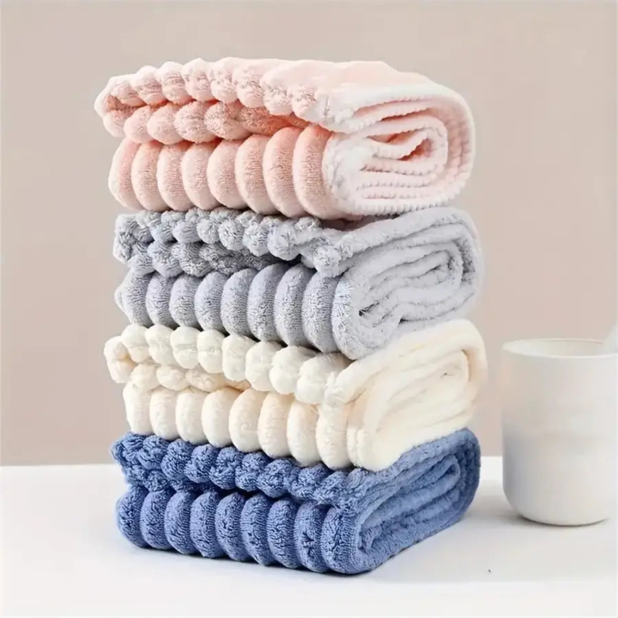 3 Pack Microfiber Hair Towels – Quick Dry Super Absorbent Hair Wraps