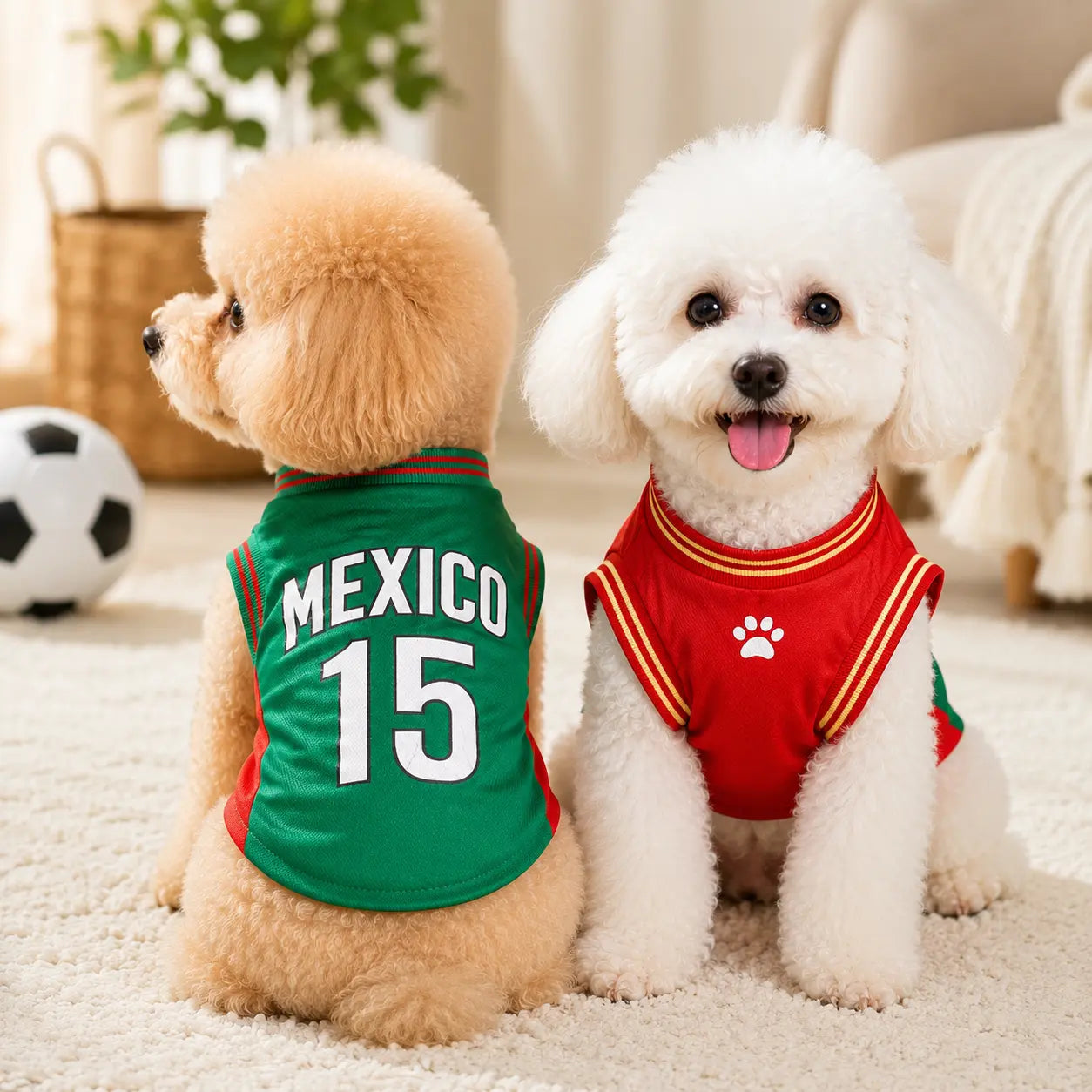 Mexico 15 Pet Soccer Jersey for Dogs and Cats